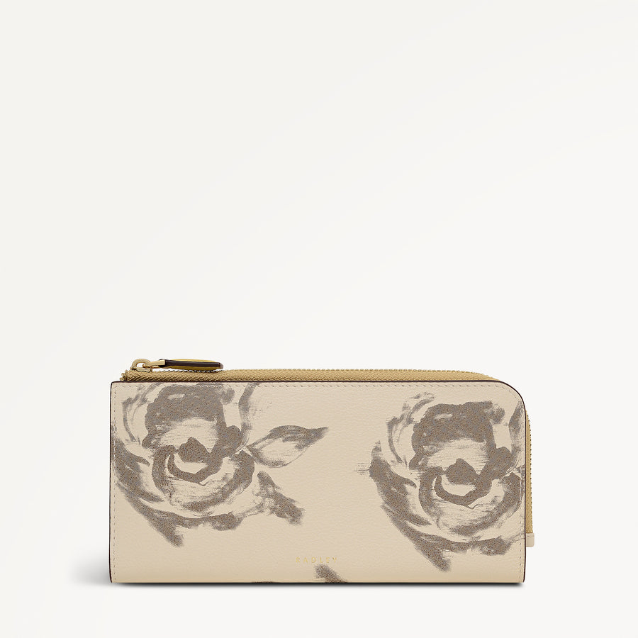 Chilworth Street - Floral Large Zip Around Purse Salt - 113538