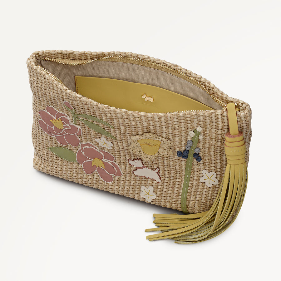 Spring Blooms Medium Ziptop Pouch Natural - 113541