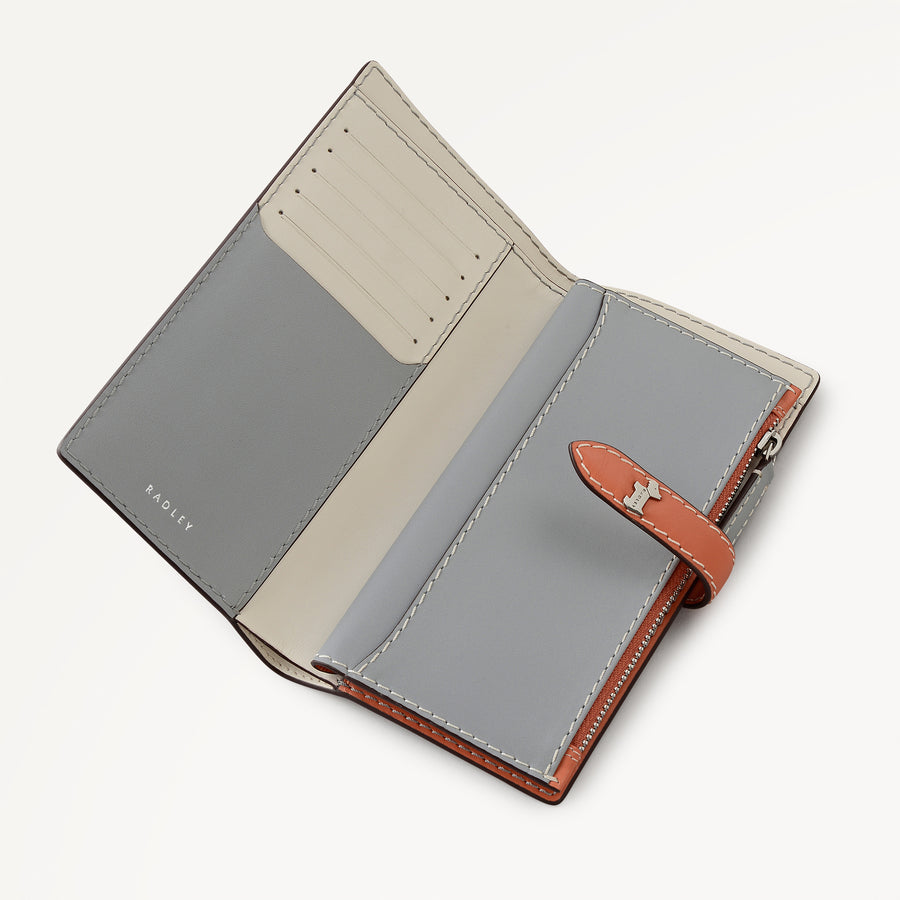 Willis Street - Colourblock Large Flapover Wallet Steel - 113548