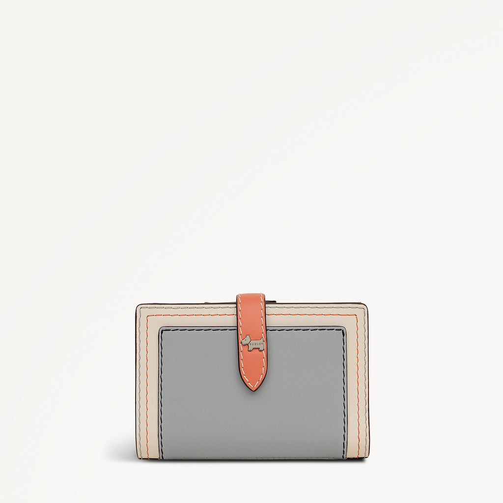 Willis Street - Colourblock Medium Bifold Purse Steel - 113549