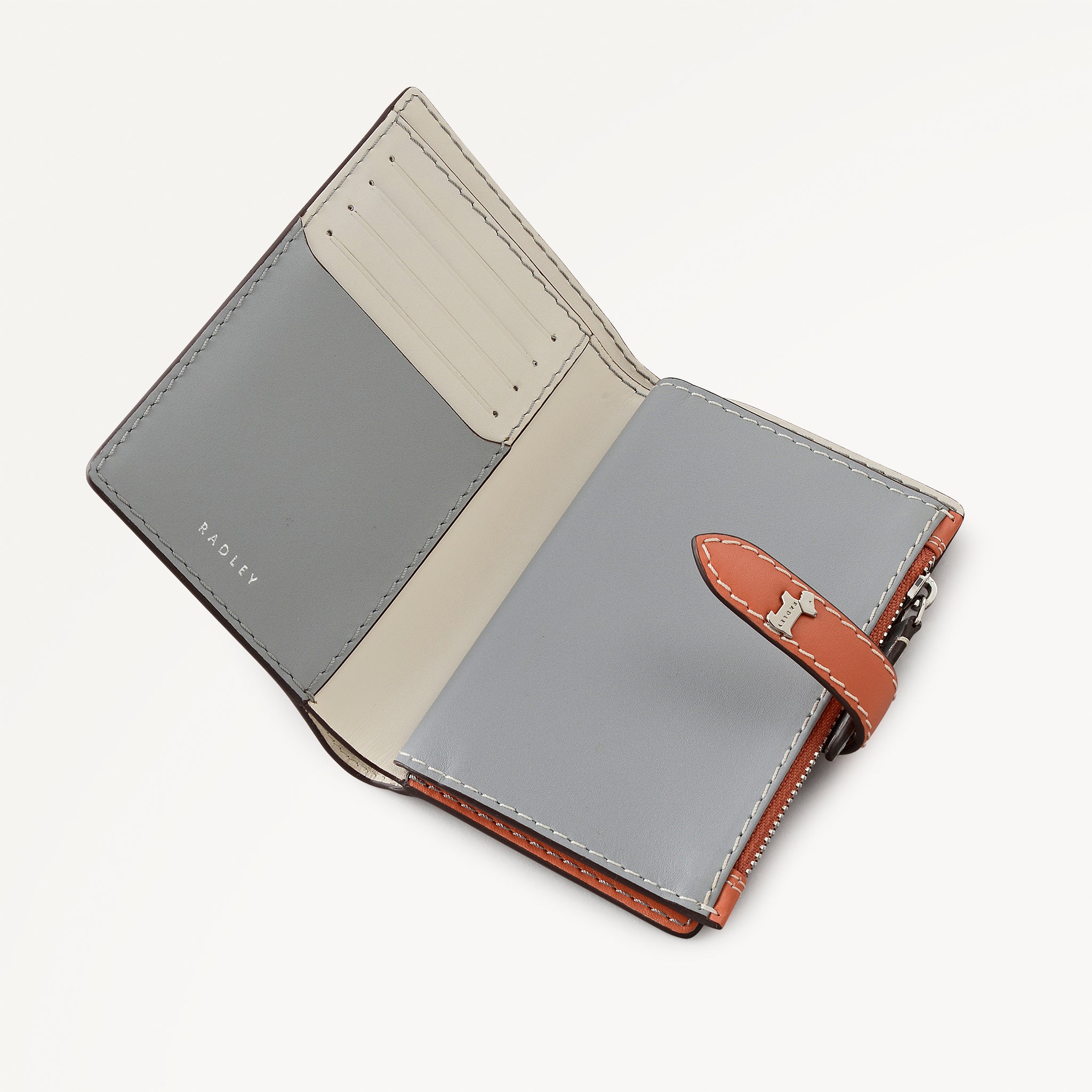 Willis Street - Colourblock Medium Bifold Purse Steel - 113549