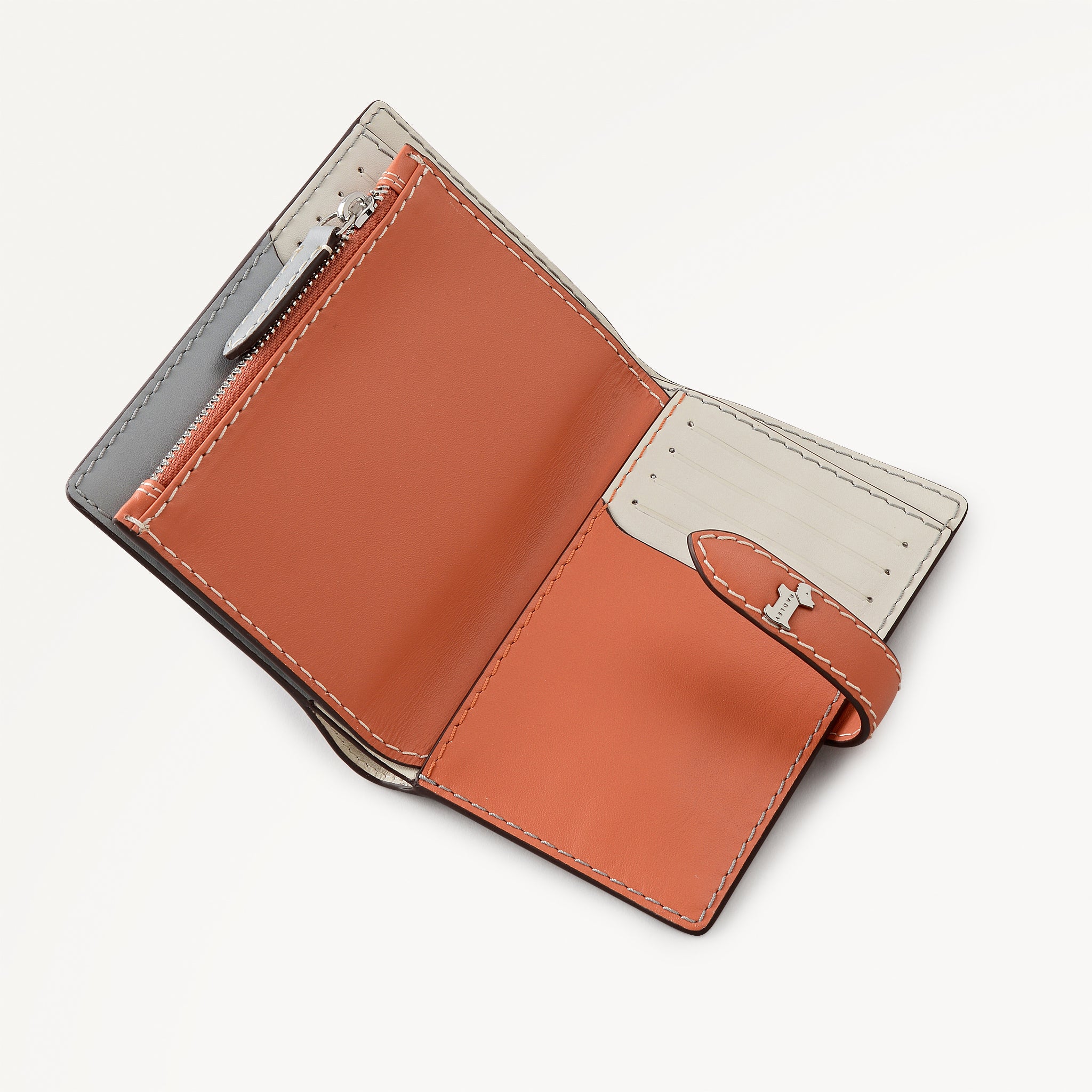 Willis Street - Colourblock Medium Bifold Purse Steel - 113549