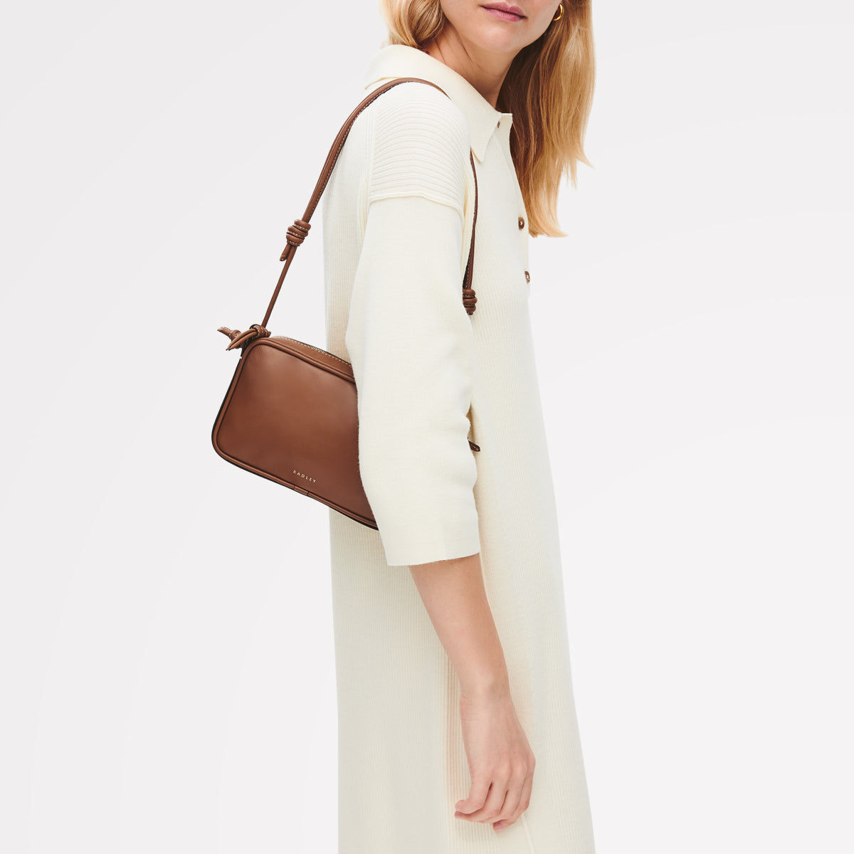 Cognac Small Ziptop Shoulder Bag | The Camden SS26 | Radley London