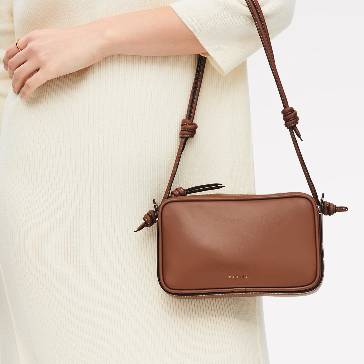 Cognac Small Ziptop Shoulder Bag | The Camden SS26 | Radley London