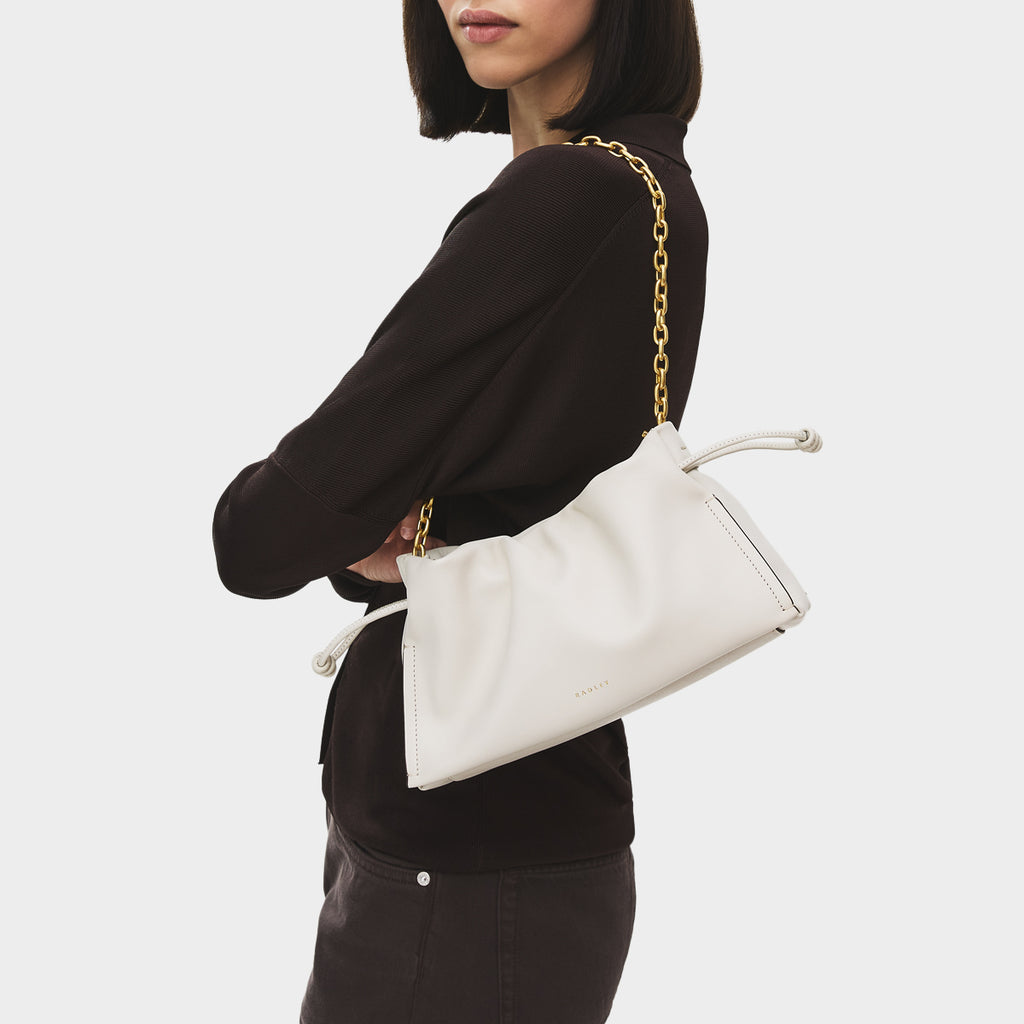 The Roxburgh Small Chain Clutch Salt - 113561