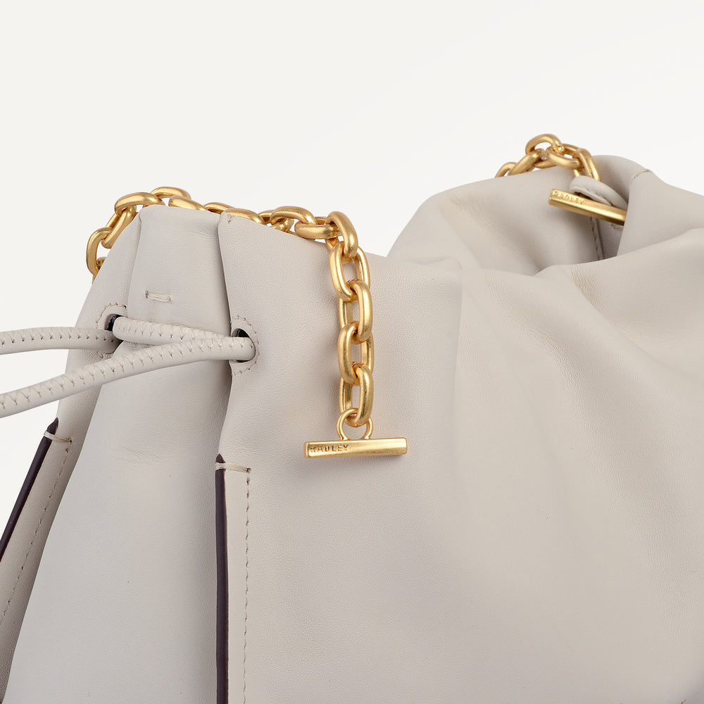 The Roxburgh Small Chain Clutch Salt - 113561