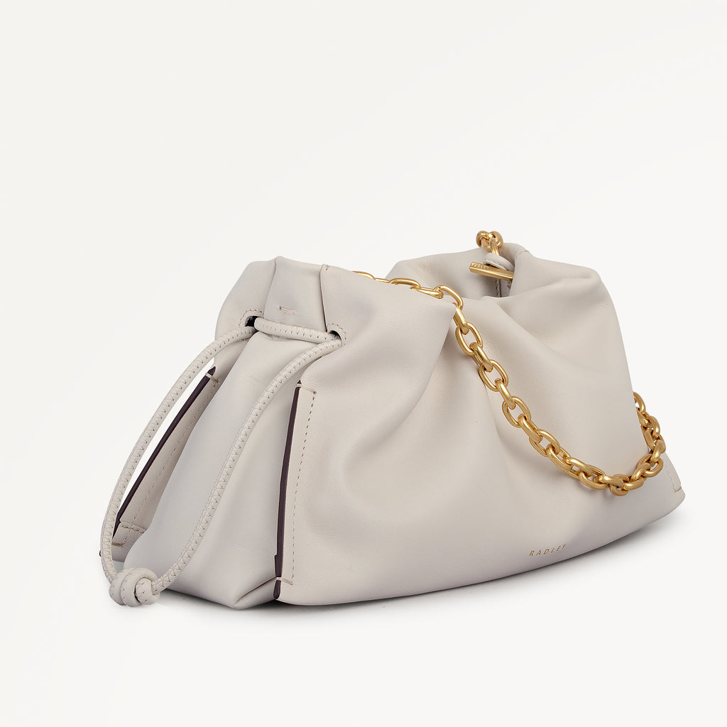 The Roxburgh Small Chain Clutch Salt - 113561