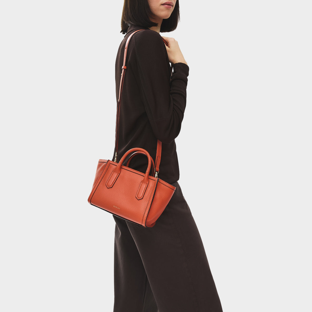 The Amelie Small Ziptop Grab Terracotta - 113564