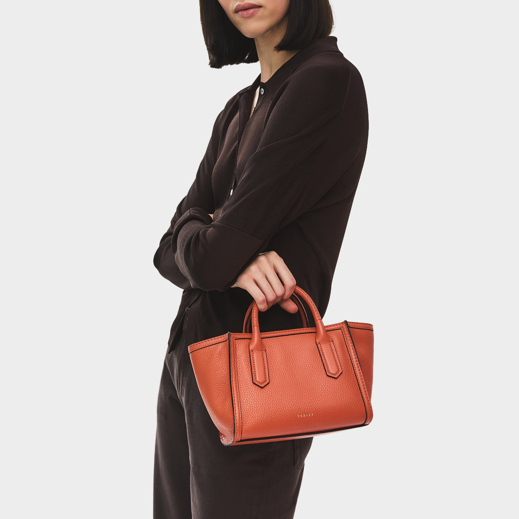 The Amelie Small Ziptop Grab Terracotta - 113564