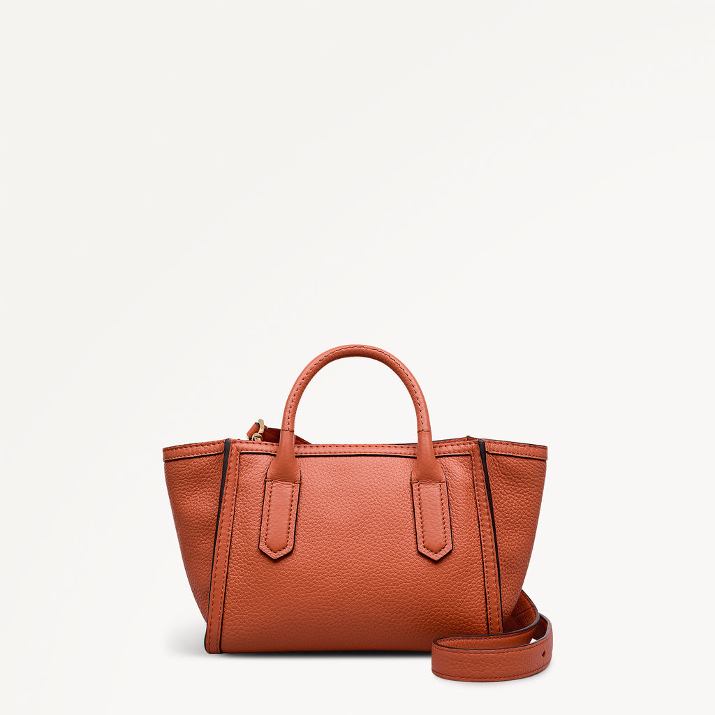 The Amelie Small Ziptop Grab Terracotta - 113564