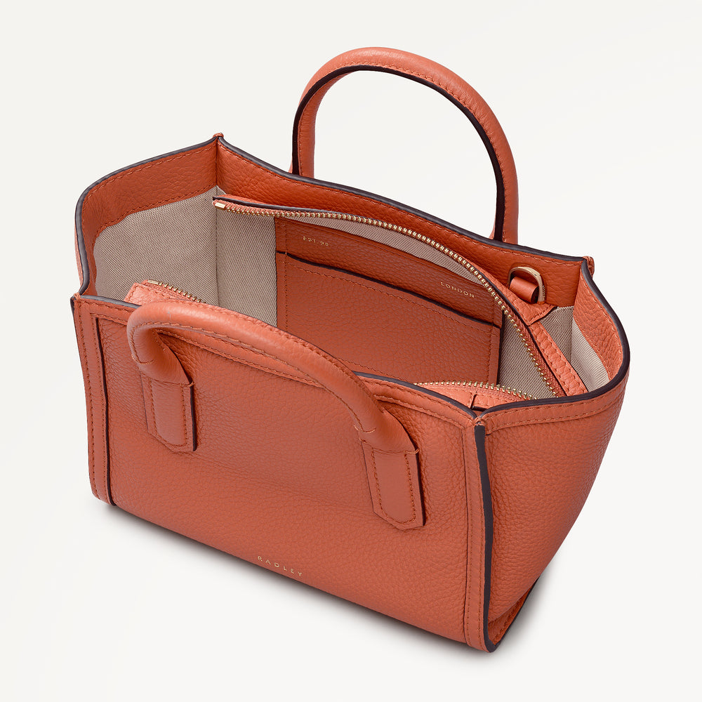 The Amelie Small Ziptop Grab Terracotta - 113564