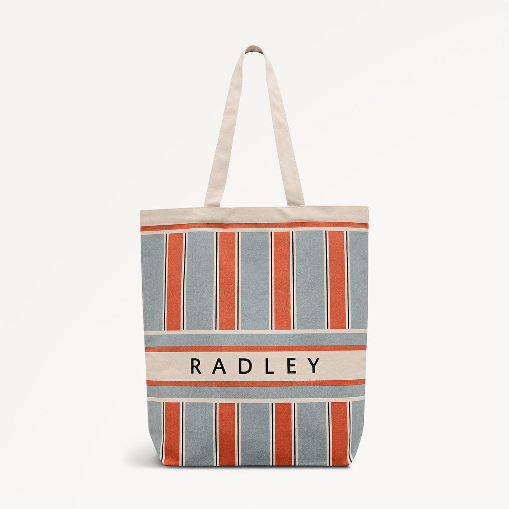 Cabana Stripe Extra Large Open Top Tote Natural- 113580