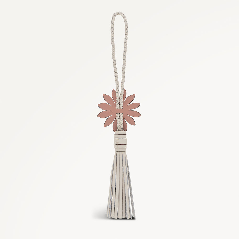 Daisy Tassel Small Bag Charm Salt - 113584