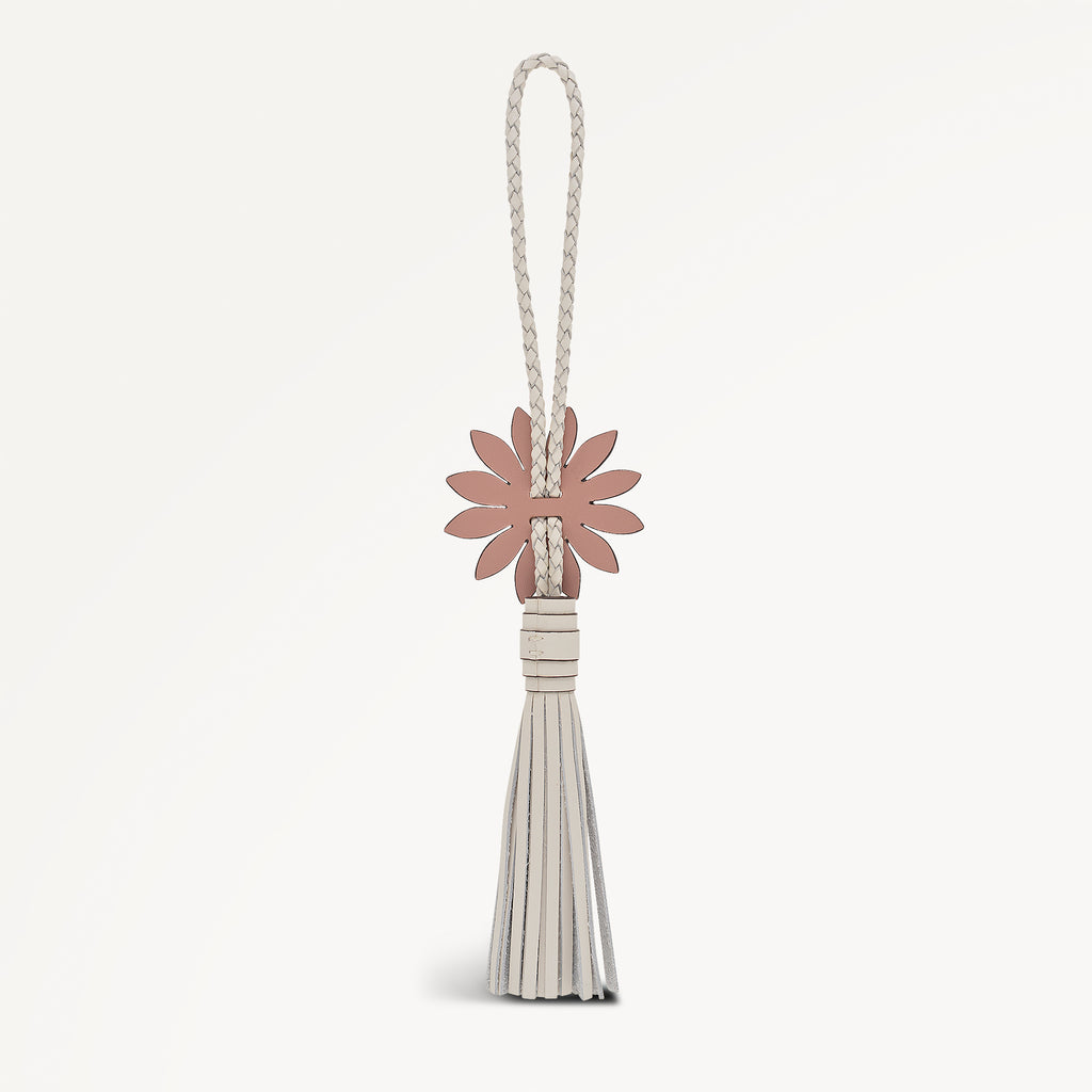 Daisy Tassel Small Bag Charm Salt - 113584