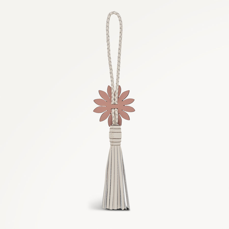 Daisy Tassel Small Bag Charm Salt - 113584