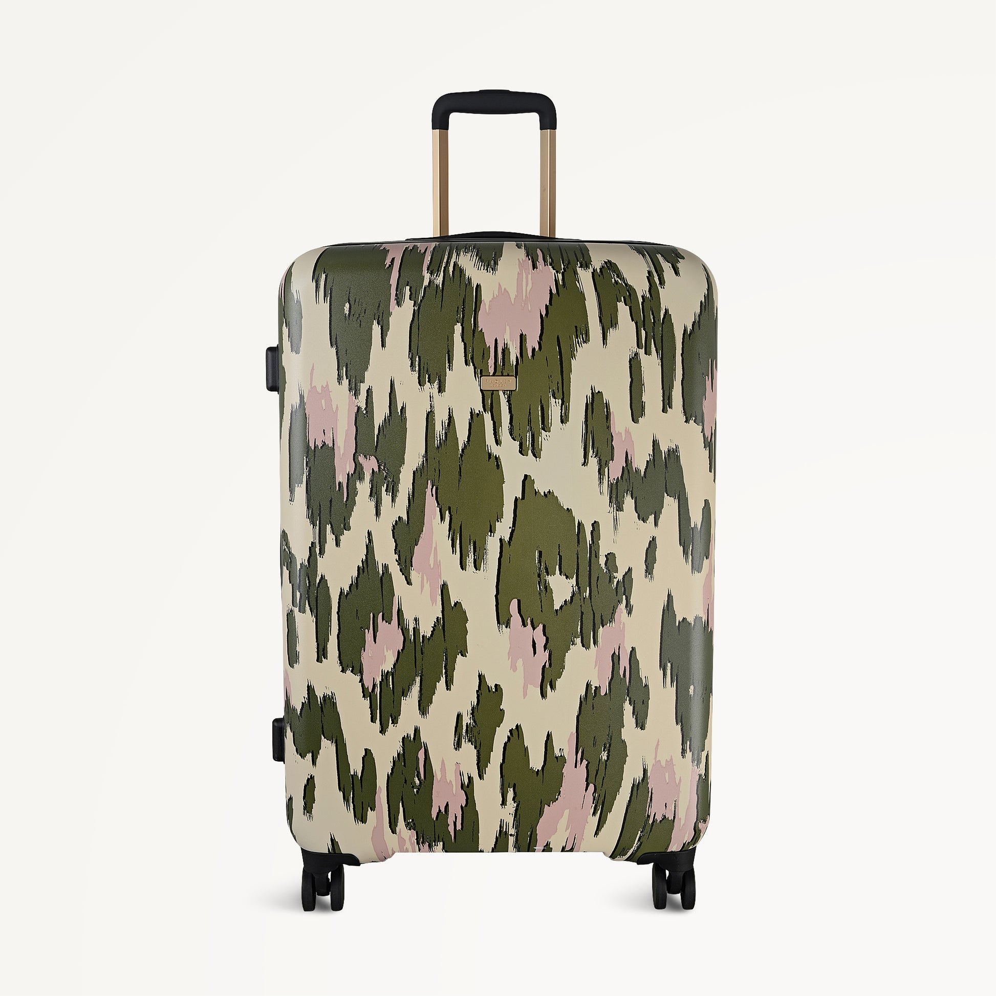 Abstract Animal 4 Wheel Large Suitcase Hunter Green - 113597