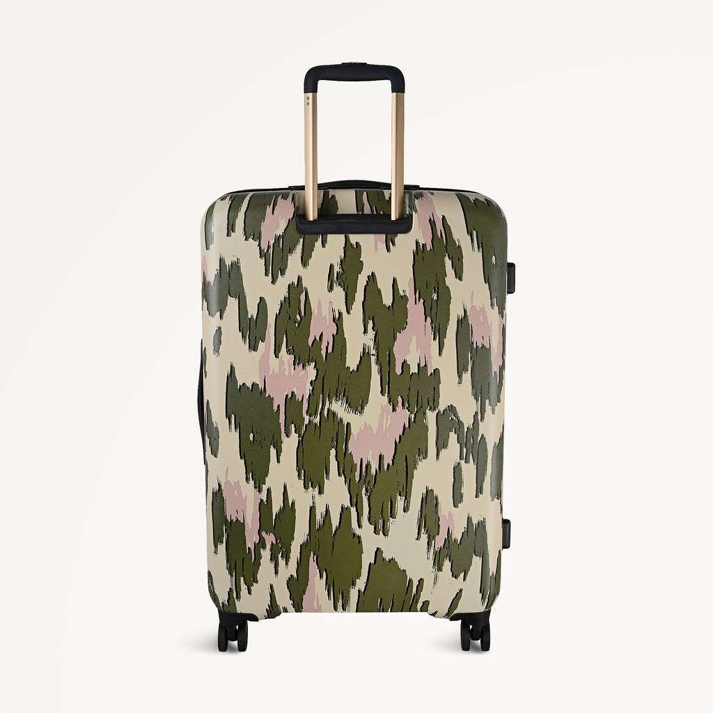Abstract Animal 4 Wheel Large Suitcase Hunter Green - 113597