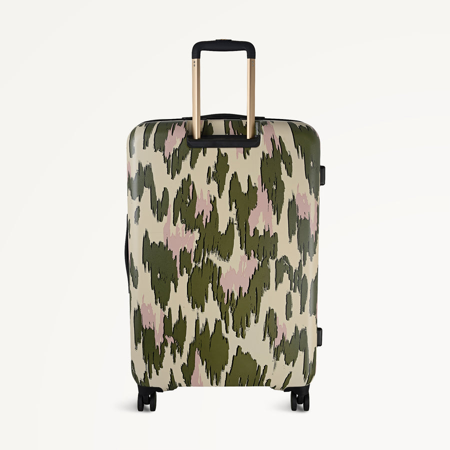 Abstract Animal 4 Wheel Large Suitcase Hunter Green - 113597