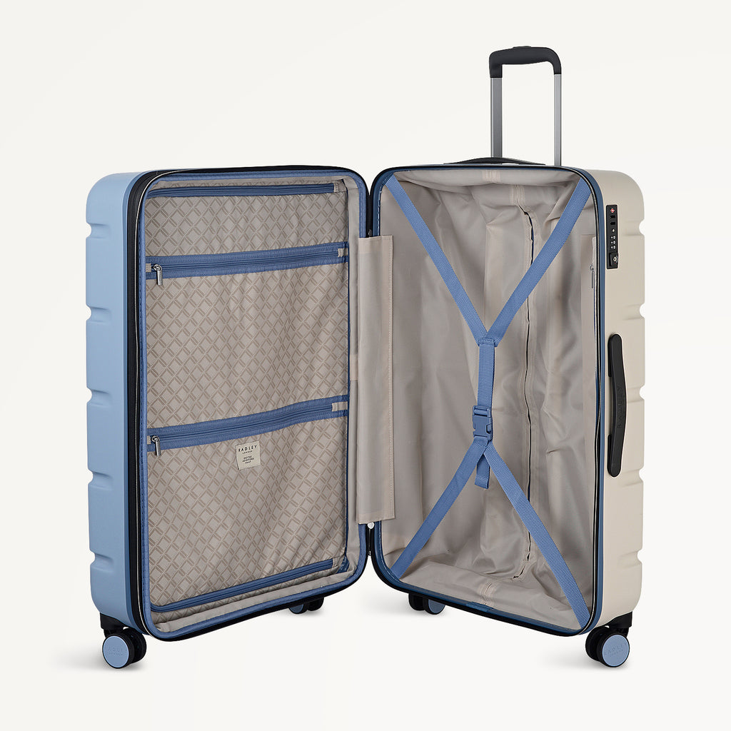 Lexington -Colour 4 Wheel Large Suitcase Pale Denim - 113600