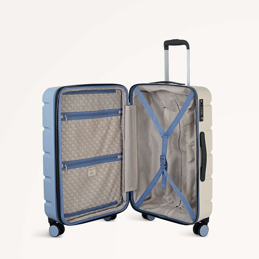 Lexington - Colour 4 Wheel Medium Suitcase Pale Denim - 113601