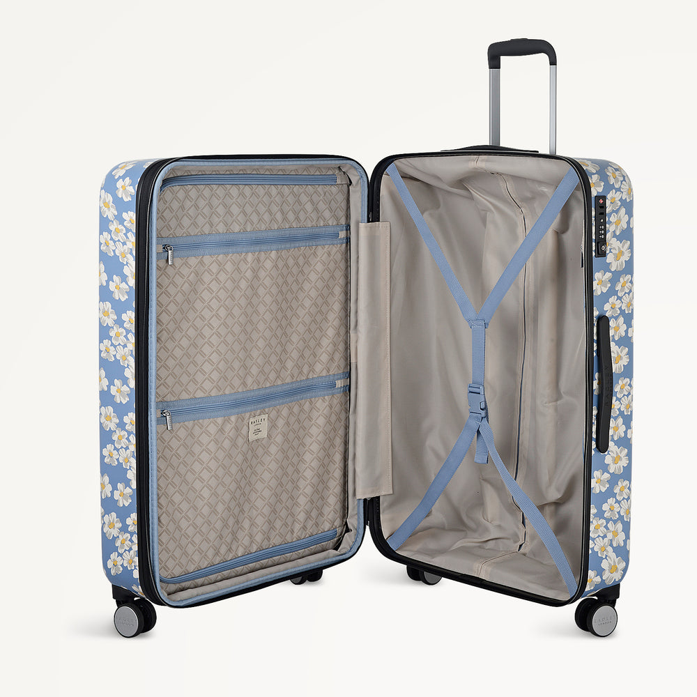 POPPIES 4 WHEEL LARGE SUITCASE DENIM - 113603