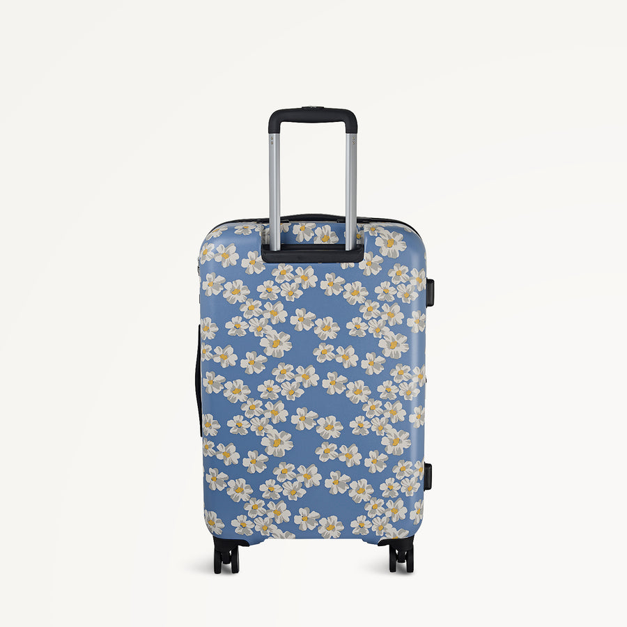 Poppies 4 Wheel Medium Suitcase Denim - 113604