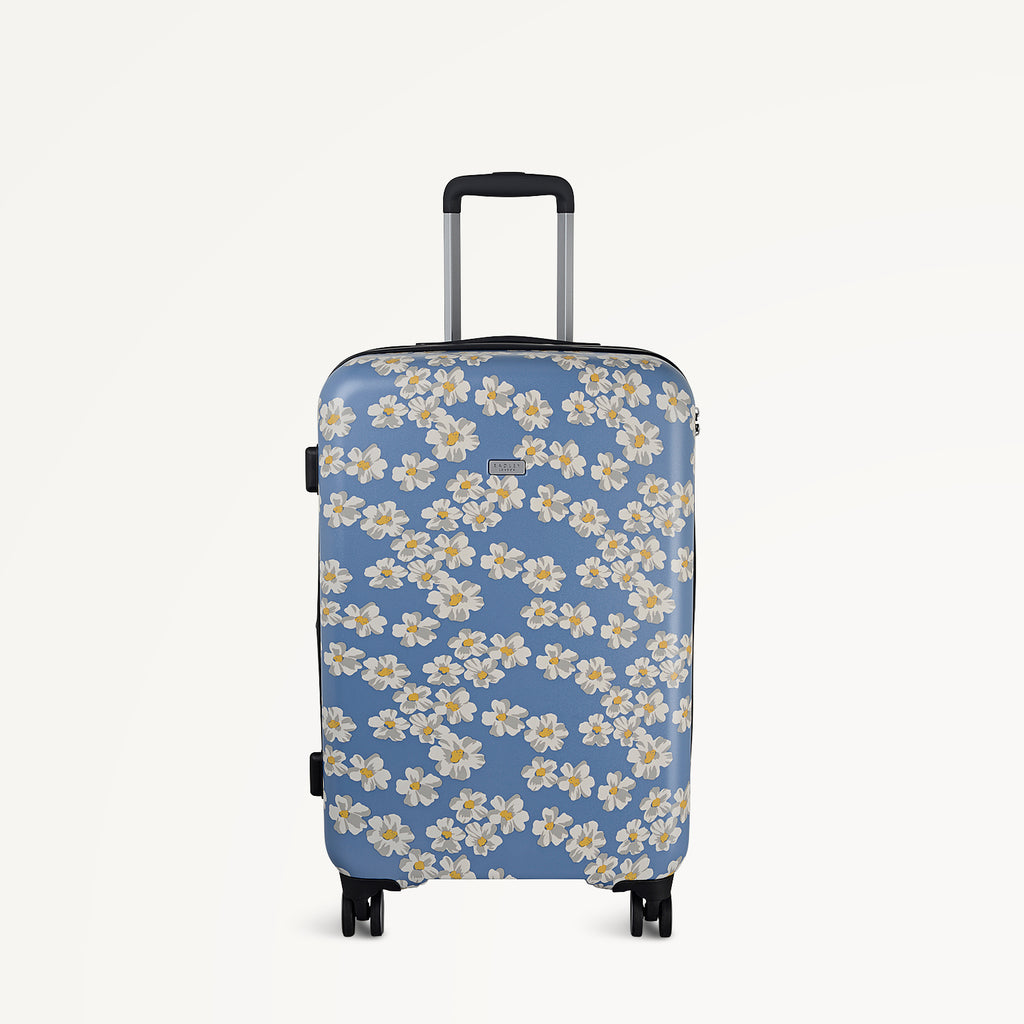 Poppies 4 Wheel Medium Suitcase Denim - 113604