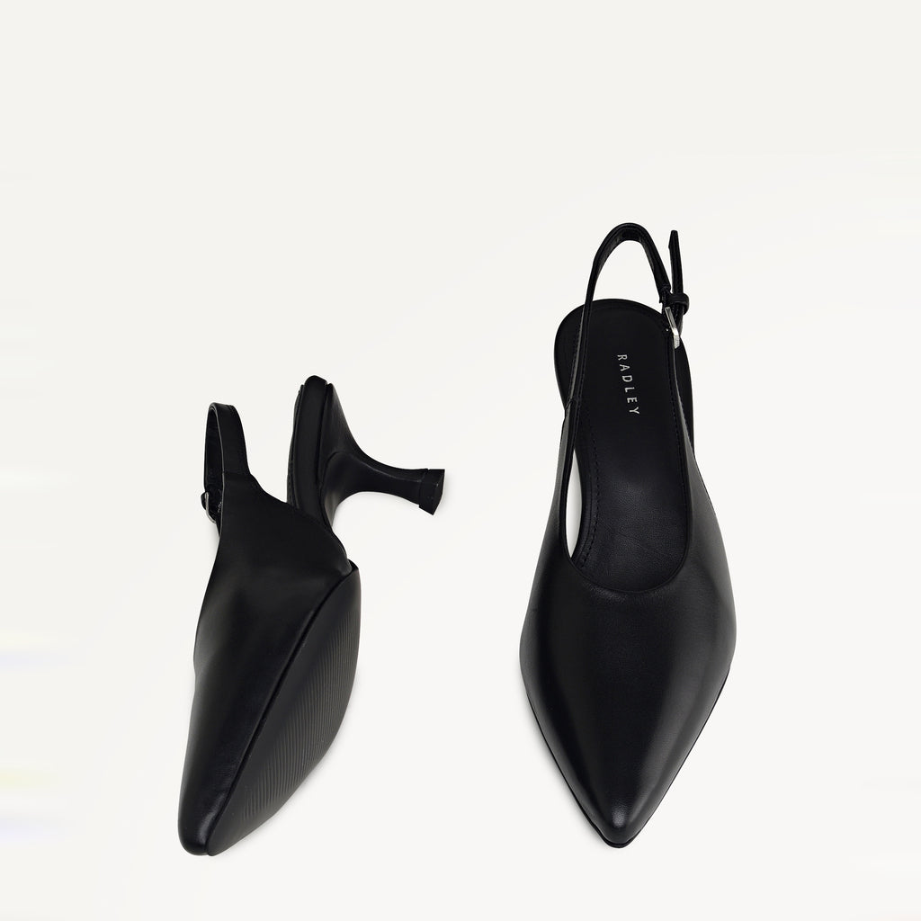 Chiltern Crescent - Heel Sling Kitten Point Sling Black - 113612