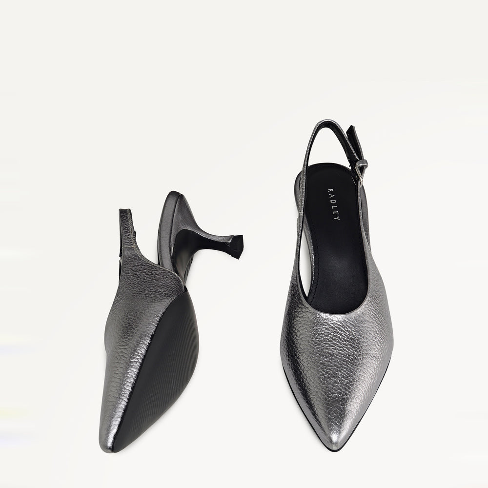 Chiltern Crescent - Heel Sling Kitten Point Sling Silver - 113613