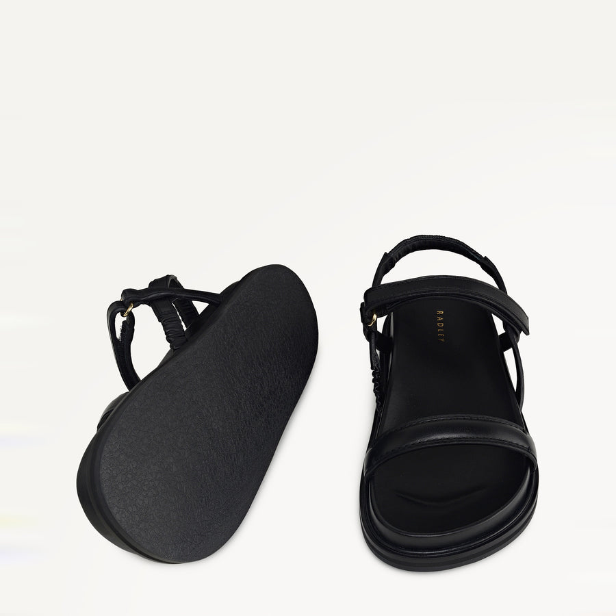 Broadway Market - Sandal  Luxe Sports Footbed Black - 113616