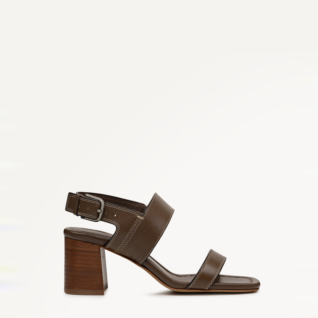The Goldborne- Heeled Sandal  Mid Block Casual Sandal Acorn - 113618