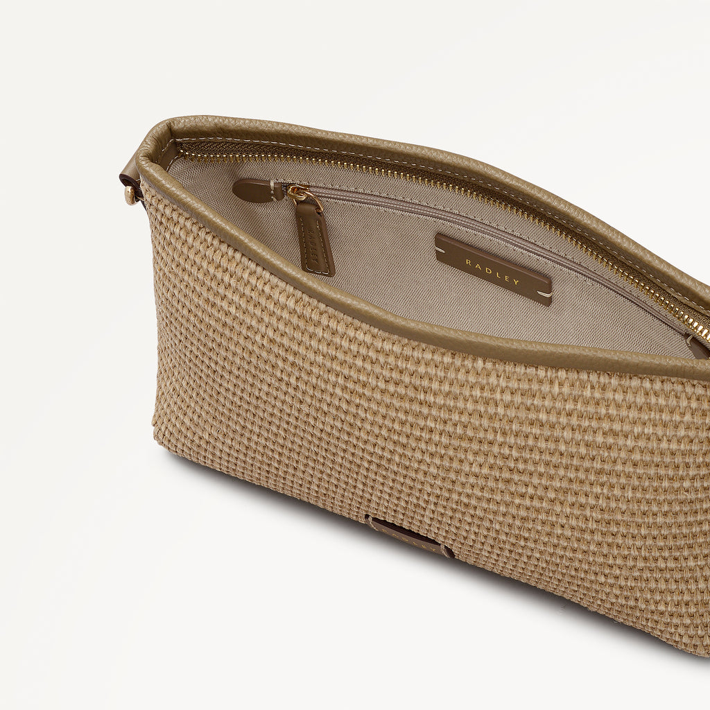 Chartfield Place - Raffia Small Ziptop Cross Body Acorn - 113630