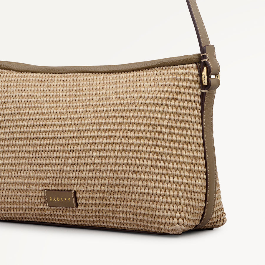 Chartfield Place - Raffia Small Ziptop Cross Body Acorn - 113630