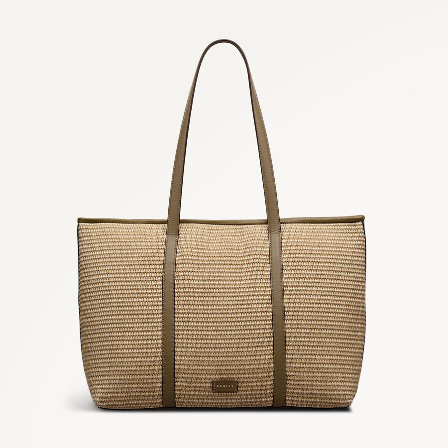 Chartfield Place - Raffia Large Ziptop Tote Acorn - 113631