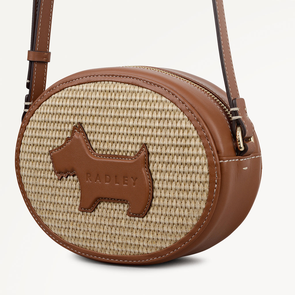 Rydon Road - Raffia Mini Ziptop Cross Body Cognac - 113651