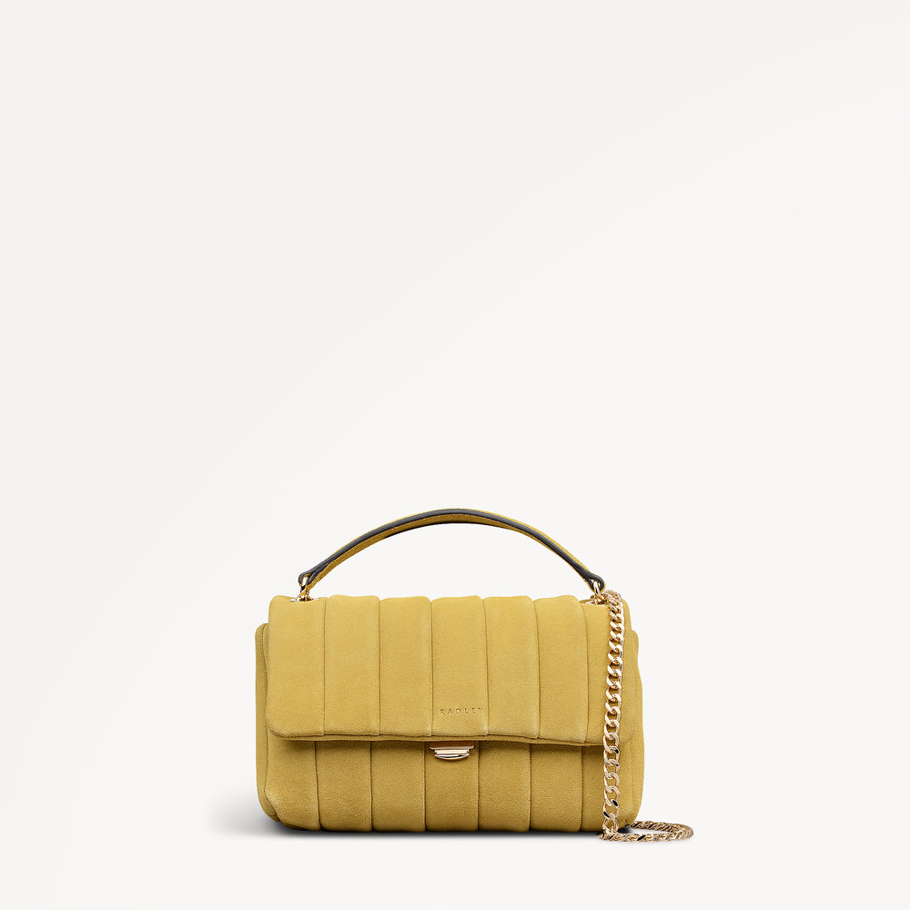 Burton Way - Quilt Suede Small Flapover Cross Body Honeycomb - 113652