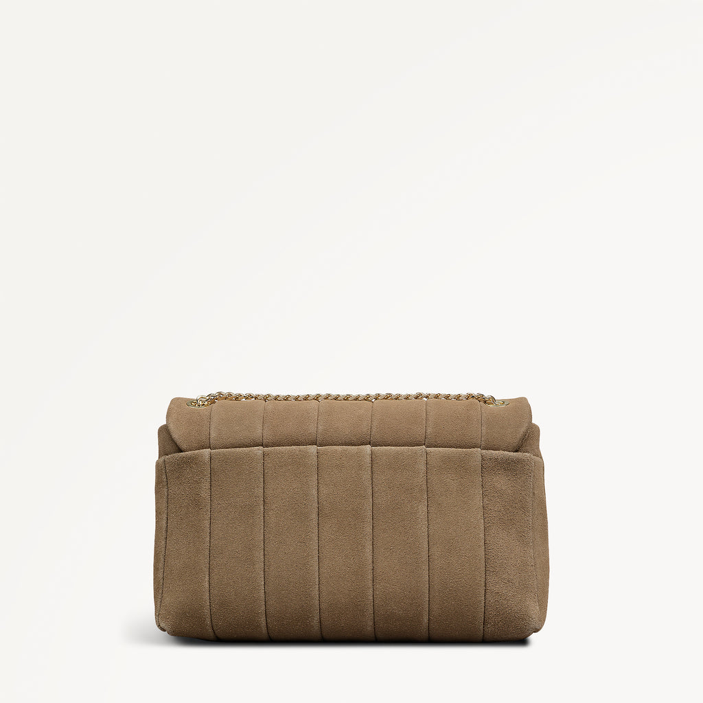 Burton Way - Quilt Suede Medium Flapover Cross Body Acorn - 113654