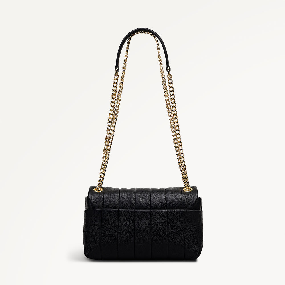Burton Way - Quilt Small Flapover Cross Body Black - 113655