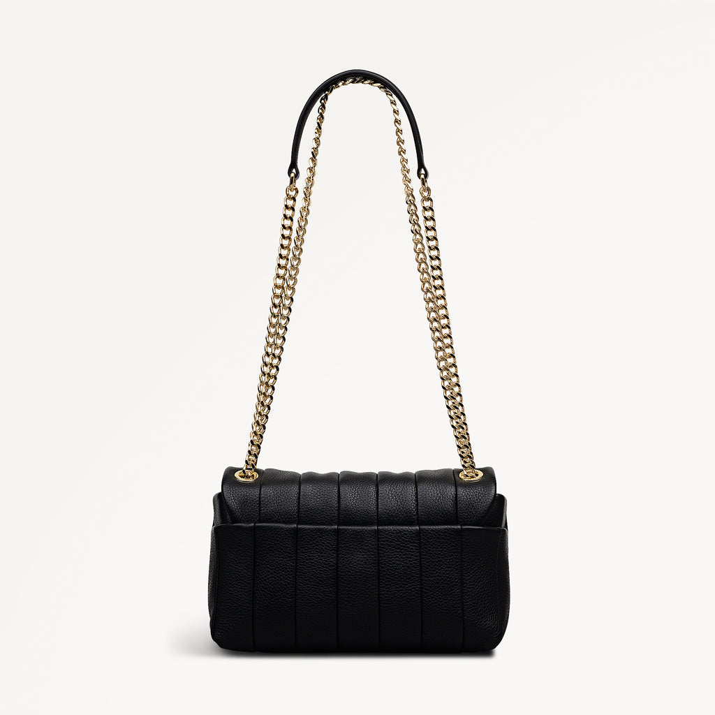 Burton Way - Quilt Small Flapover Cross Body Black - 113655