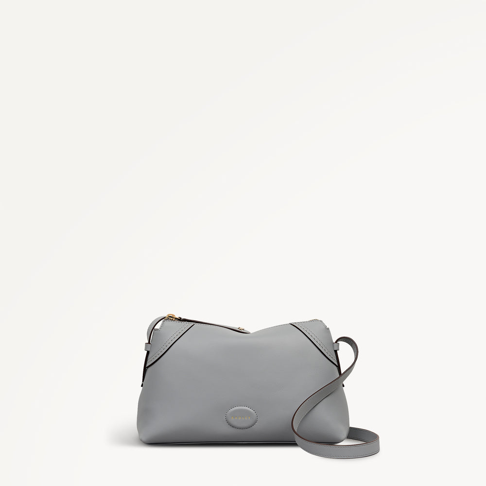 Crawford Mews Small Ziptop Cross Body Steel - 113665
