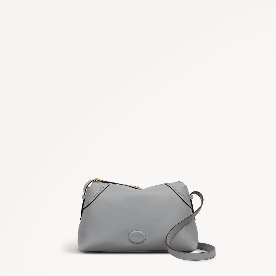 Crawford Mews Small Ziptop Cross Body Steel - 113665