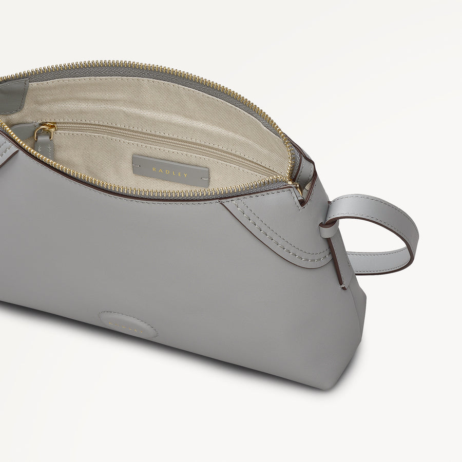 Crawford Mews Small Ziptop Cross Body Steel - 113665