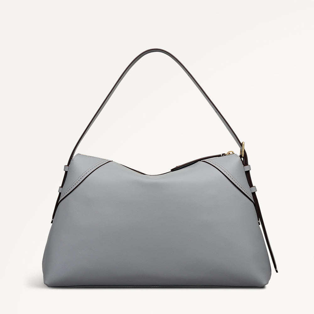 Crawford Mews Large Ziptop Shoulder Steel - 113666