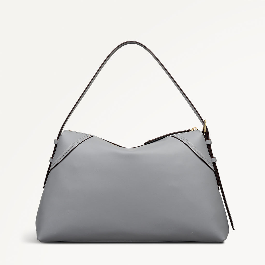 Crawford Mews Large Ziptop Shoulder Steel - 113666