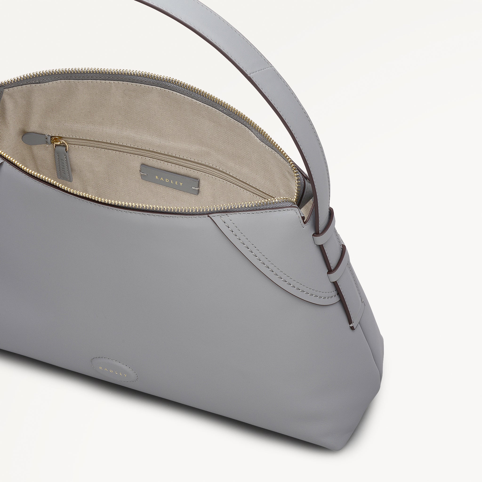 Steel Large Ziptop Shoulder Bag | Crawford Mews SS26 | Radley London
