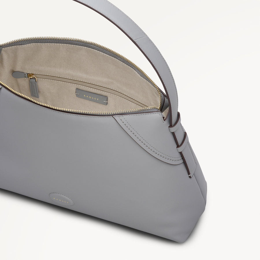 Crawford Mews Large Ziptop Shoulder Steel - 113666