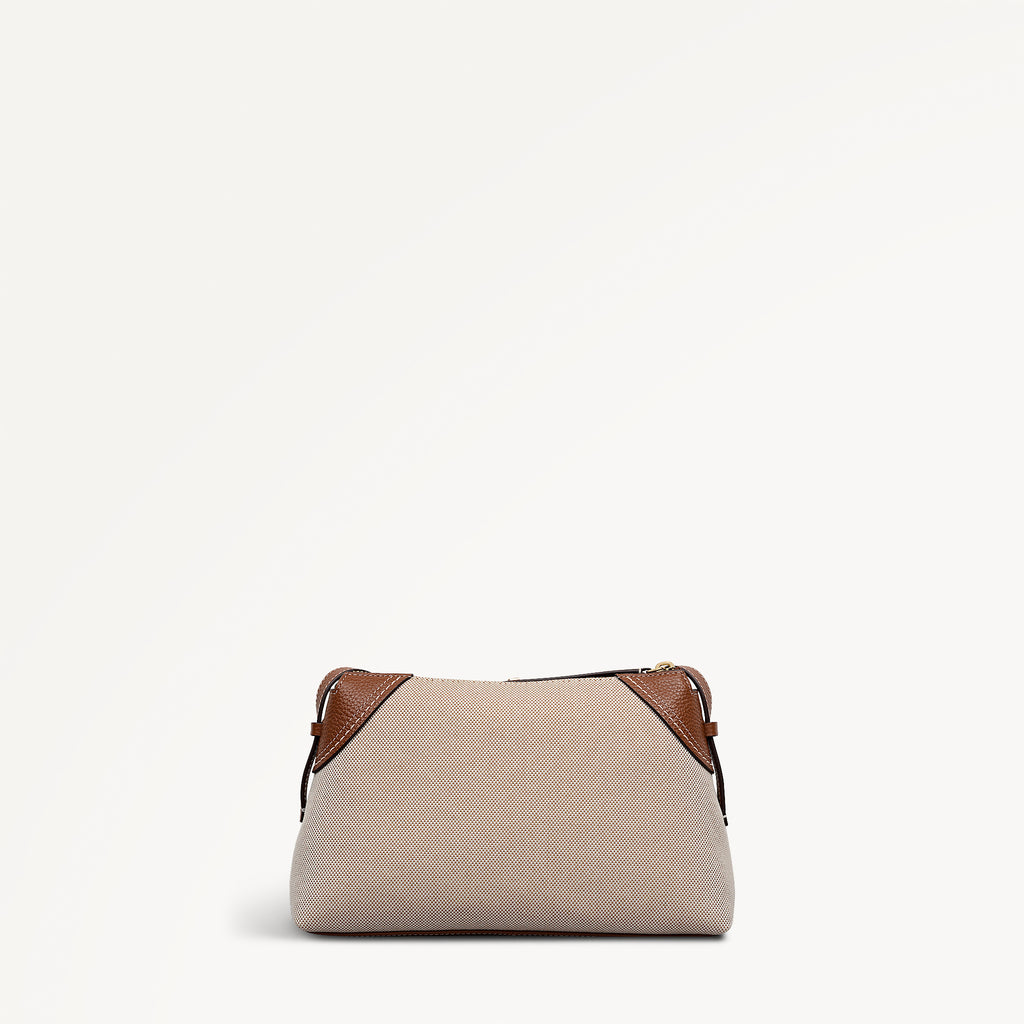 Crawford Mews - Canvas Small Ziptop Cross Body Natural - 113667