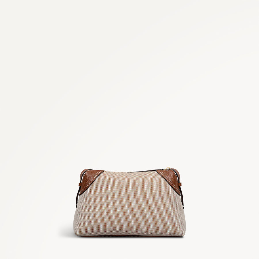 Crawford Mews - Canvas Small Ziptop Cross Body Natural - 113667