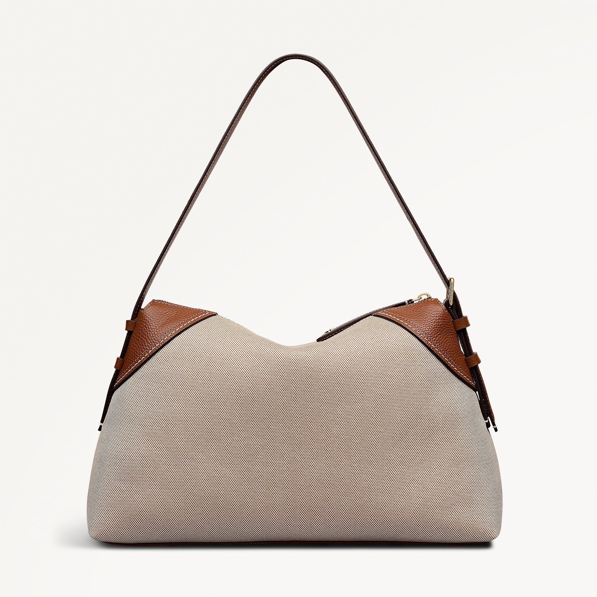 Crawford Mews - Canvas Large Ziptop Shoulder Natural - 113668