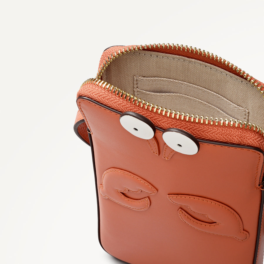 Clawde Crab Medium Phone Cross Body Terracotta - 113680